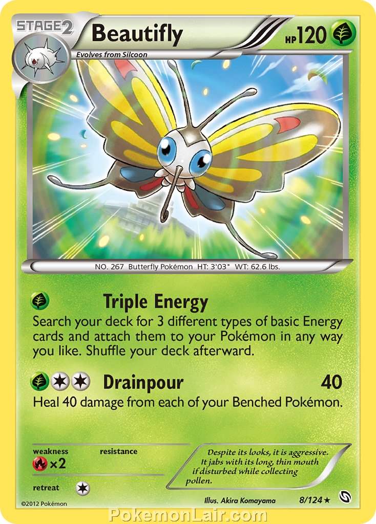 2012 Pokemon Trading Card Game Dragons Exalted Set – 8 Beautifly