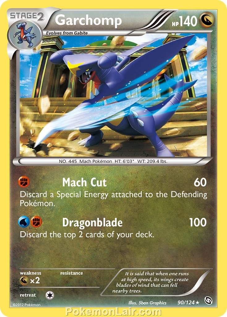 2012 Pokemon Trading Card Game Dragons Exalted Set – 90 Garchomp