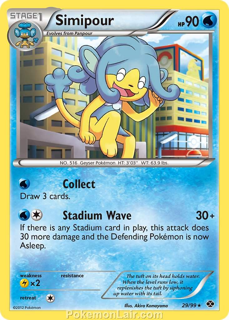 2012 Pokemon Trading Card Game Next Destinies Price List – 29 Simipour