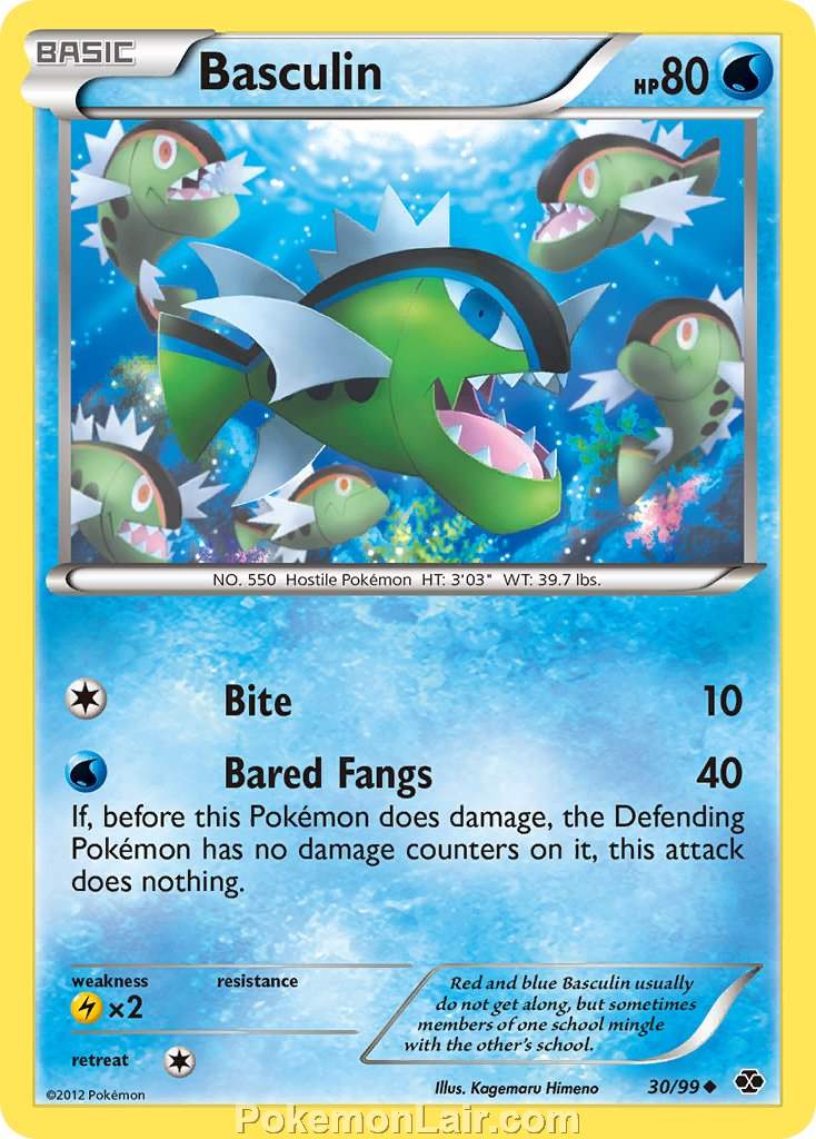 2012 Pokemon Trading Card Game Next Destinies Price List – 30 Basculin