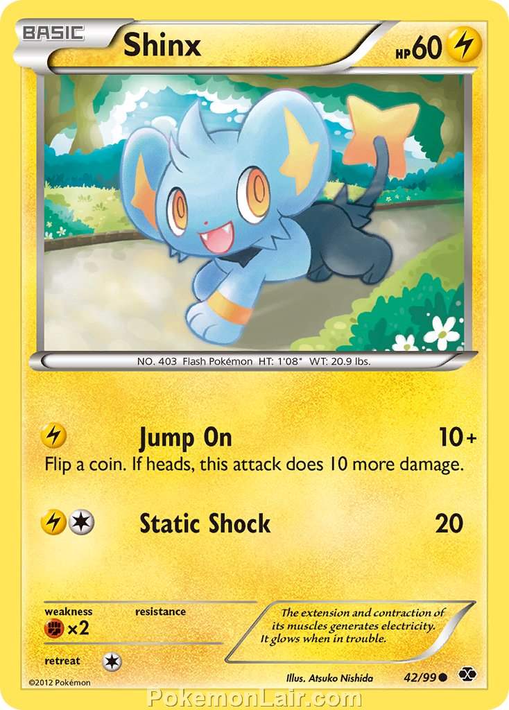 2012 Pokemon Trading Card Game Next Destinies Price List – 42 Shinx