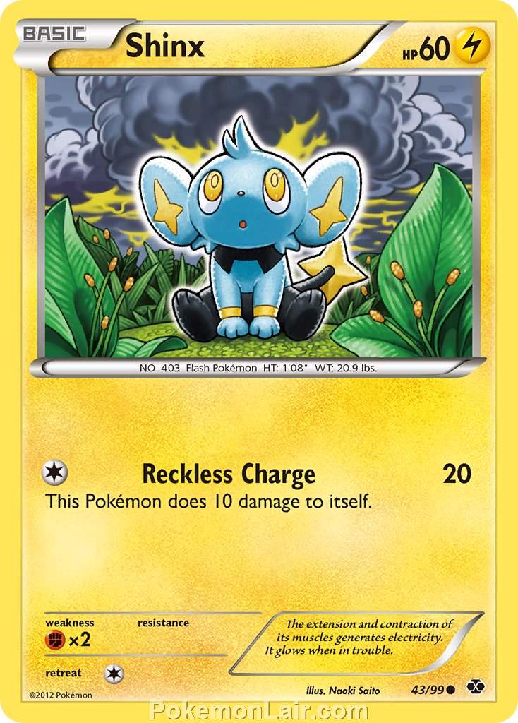 2012 Pokemon Trading Card Game Next Destinies Price List – 43 Shinx