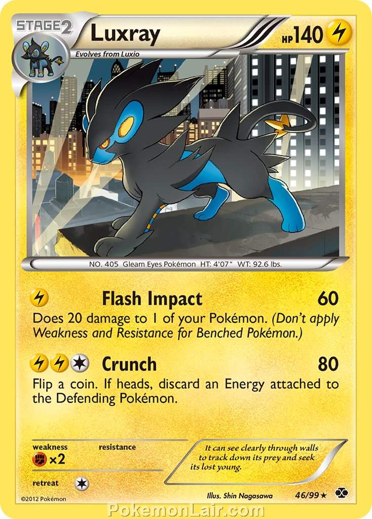 2012 Pokemon Trading Card Game Next Destinies Price List – 46 Luxray