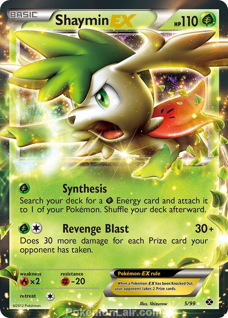 2012 Pokemon Trading Card Game Next Destinies Price List – 5 Shaymin EX