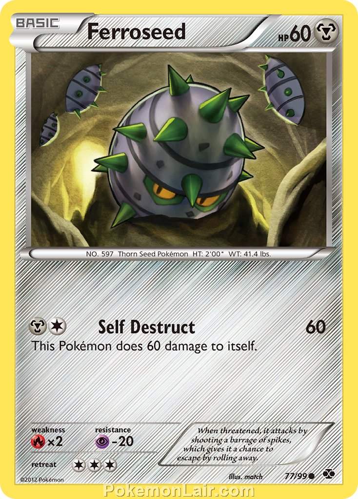 2012 Pokemon Trading Card Game Next Destinies Price List – 77 Ferroseed