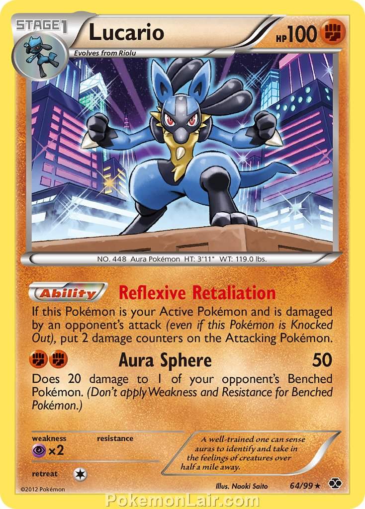 2012 Pokemon Trading Card Game Next Destinies Set – 64 Lucario