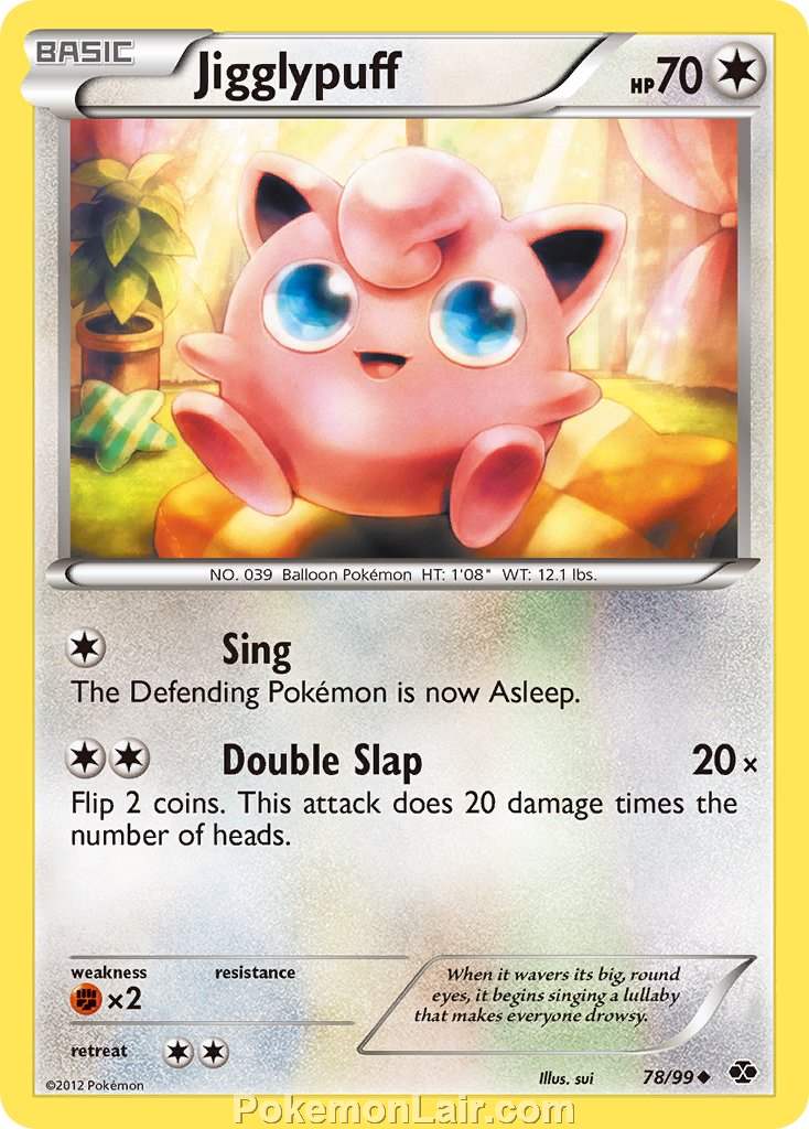 2012 Pokemon Trading Card Game Next Destinies Set – 78 Jigglypuff