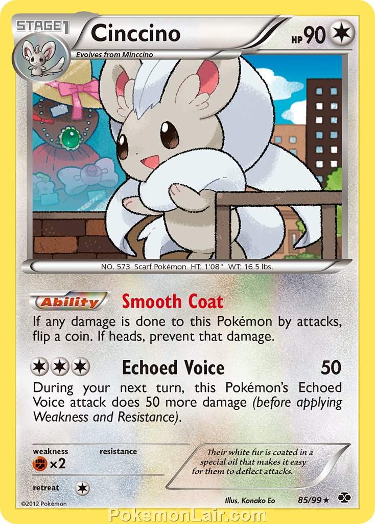 2012 Pokemon Trading Card Game Next Destinies Set – 85 Cinccino