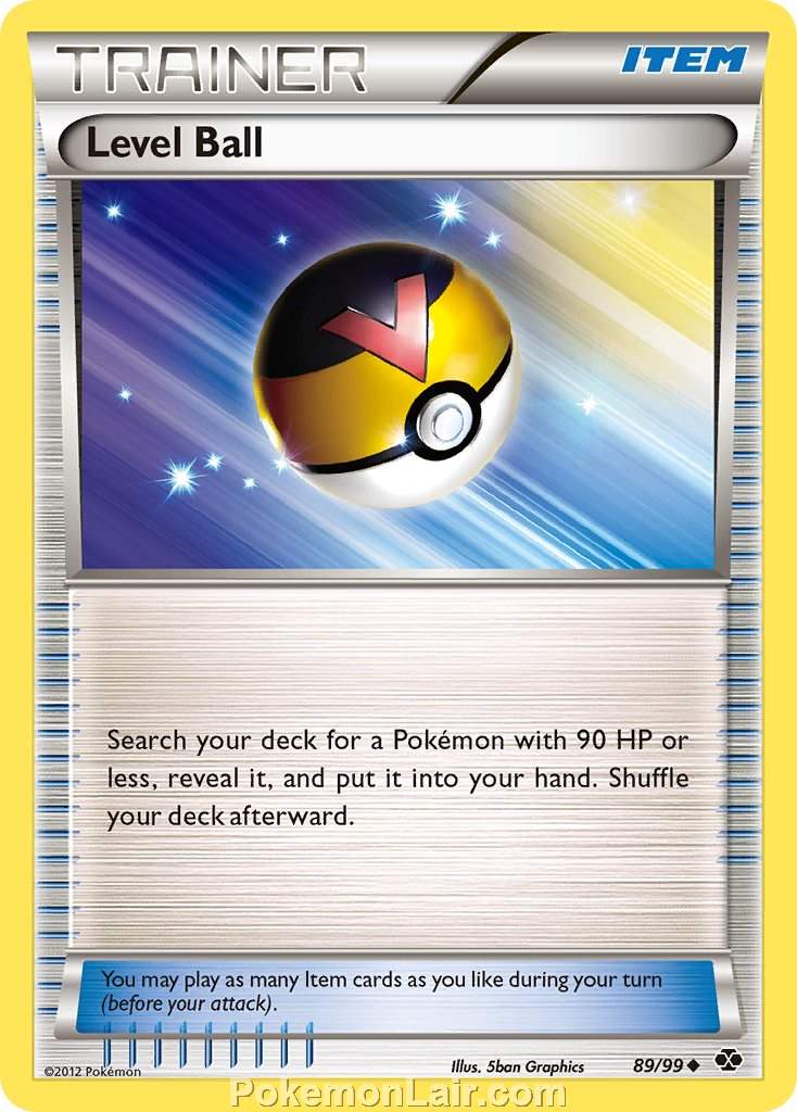 2012 Pokemon Trading Card Game Next Destinies Set – 89 Level Ball