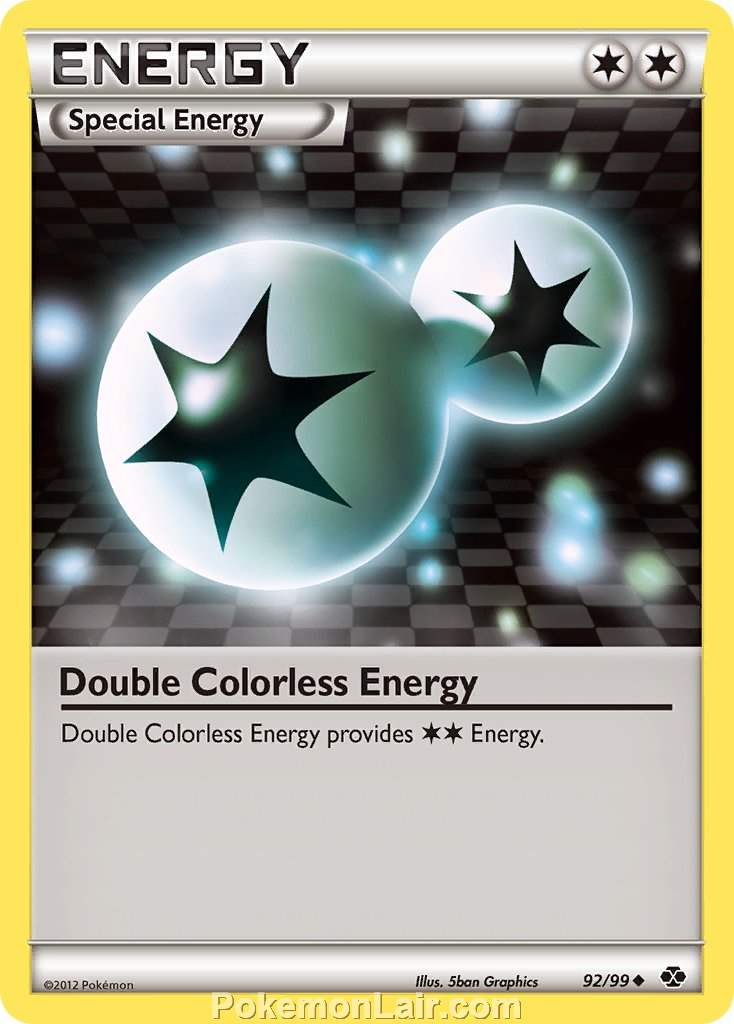 2012 Pokemon Trading Card Game Next Destinies Set – 92 Double Colorless Energy
