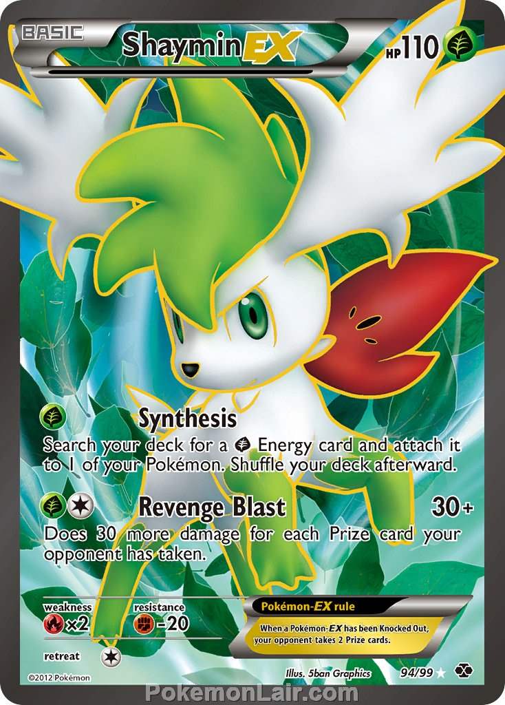 2012 Pokemon Trading Card Game Next Destinies Set – 94 Shaymin EX