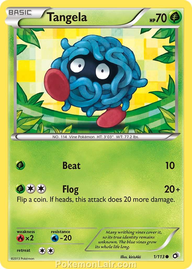 2013 Pokemon Trading Card Game Legendary Treasures Price List – 01 Tangela