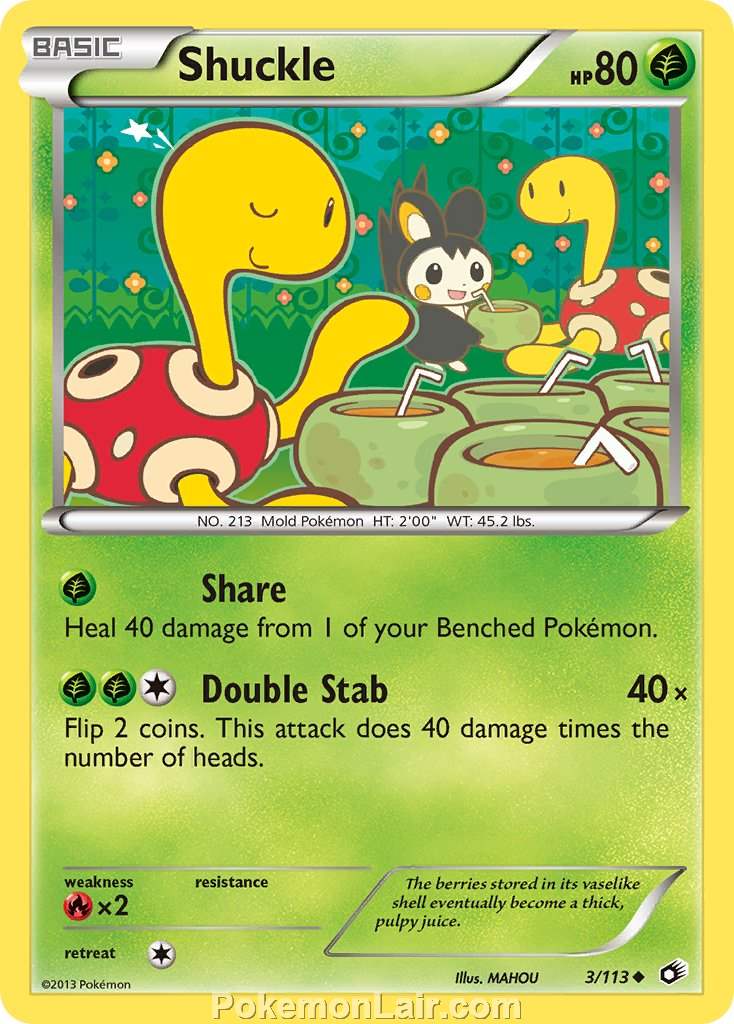 2013 Pokemon Trading Card Game Legendary Treasures Price List – 03 Shuckle