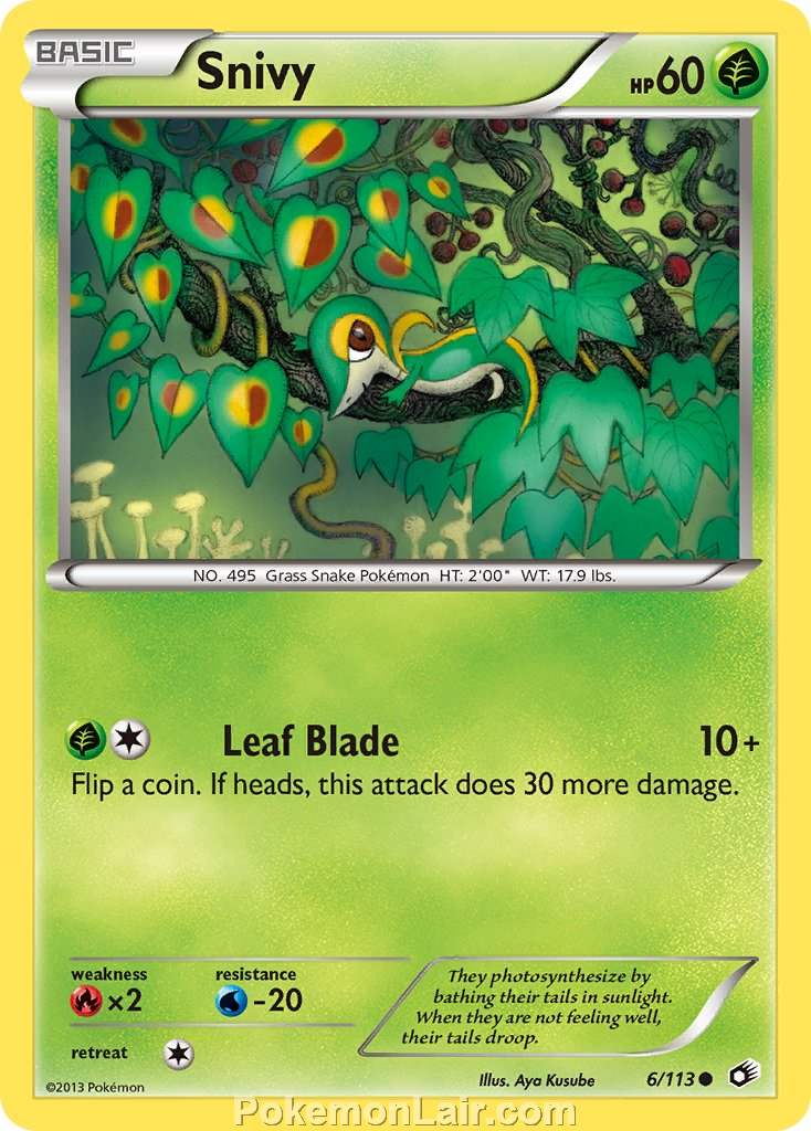 2013 Pokemon Trading Card Game Legendary Treasures Price List – 06 Snivy