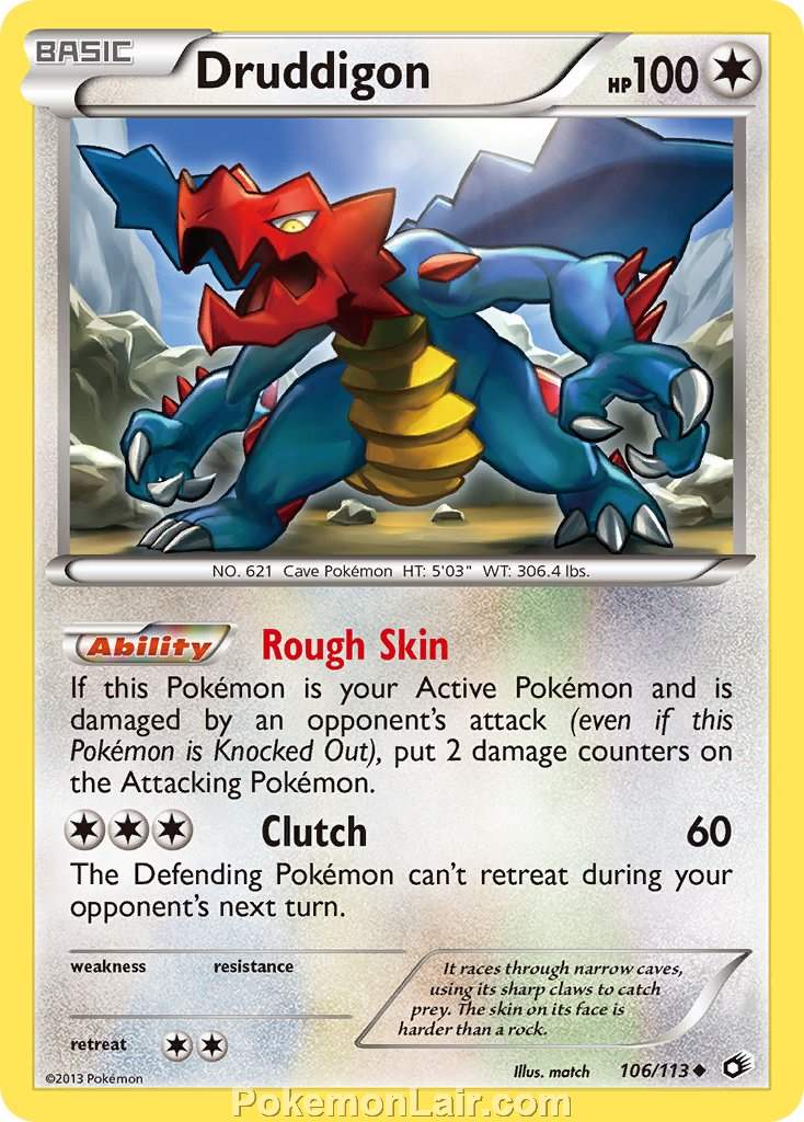 2013 Pokemon Trading Card Game Legendary Treasures Price List – 106 Druddigon