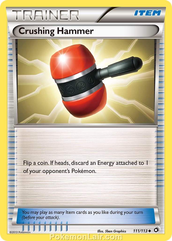 2013 Pokemon Trading Card Game Legendary Treasures Price List – 111 Crushing Hammer