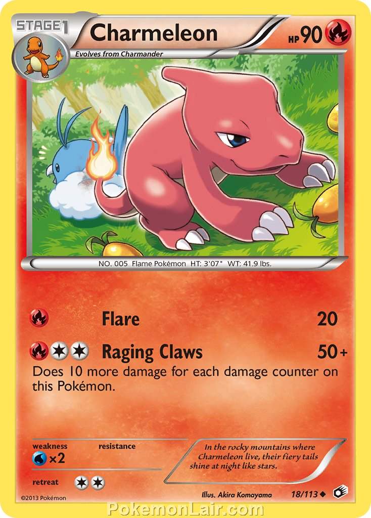 2013 Pokemon Trading Card Game Legendary Treasures Price List – 18 Charmeleon