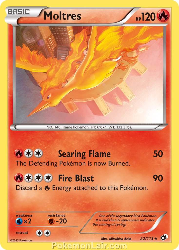 2013 Pokemon Trading Card Game Legendary Treasures Price List – 22 Moltres