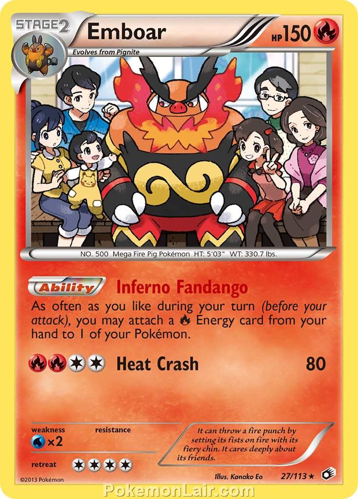 2013 Pokemon Trading Card Game Legendary Treasures Price List – 27 Emboar