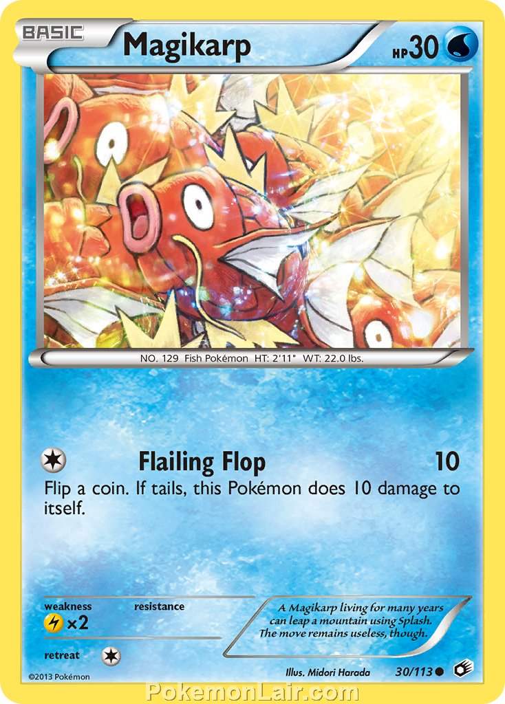 2013 Pokemon Trading Card Game Legendary Treasures Price List – 30 Magikarp