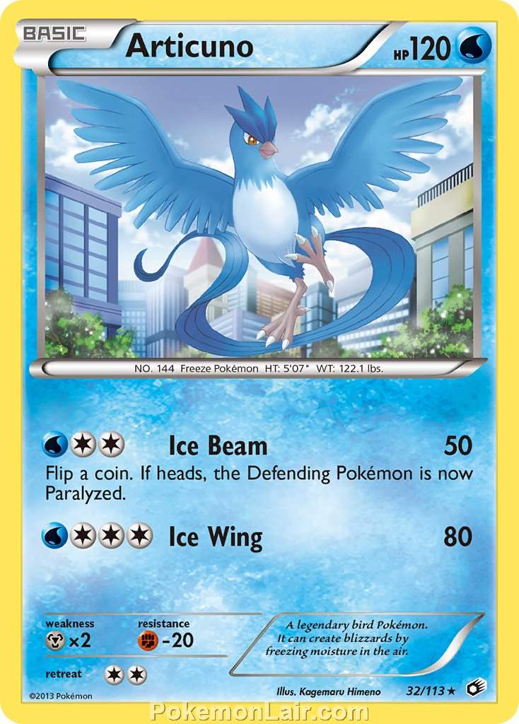 2013 Pokemon Trading Card Game Legendary Treasures Price List – 32 Articuno