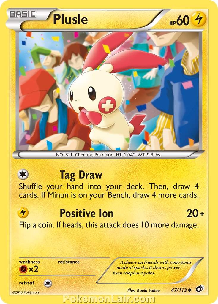 2013 Pokemon Trading Card Game Legendary Treasures Price List – 47 Plusle