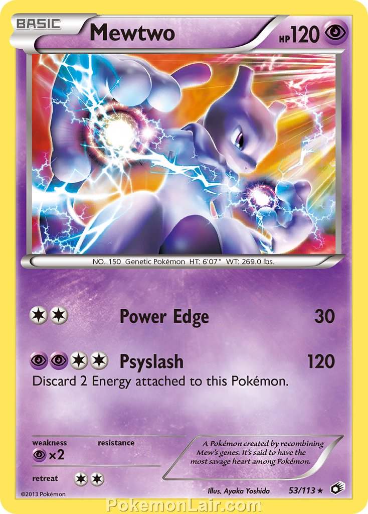 2013 Pokemon Trading Card Game Legendary Treasures Price List – 53 Mewtwo