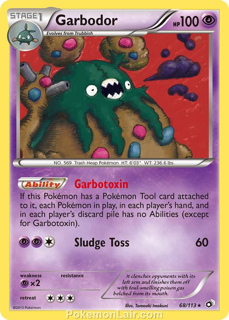 2013 Pokemon Trading Card Game Legendary Treasures Price List – 68 Garbodor