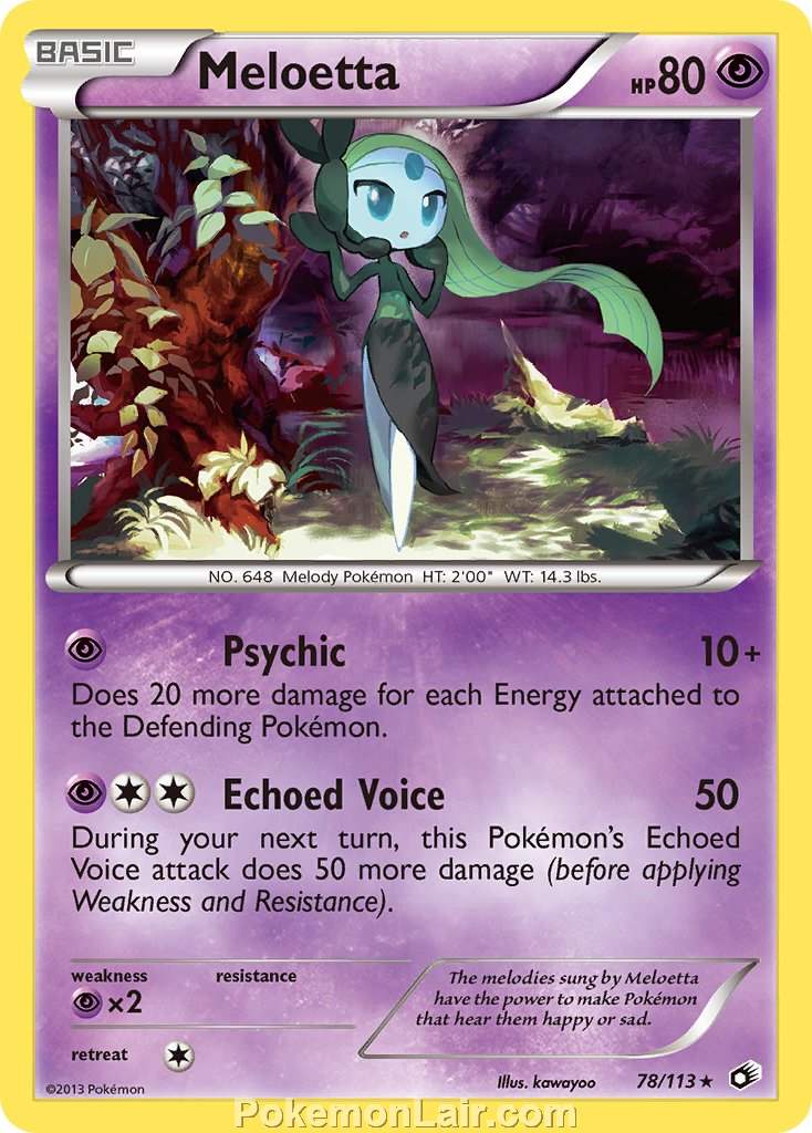 2013 Pokemon Trading Card Game Legendary Treasures Price List – 78 Meloetta