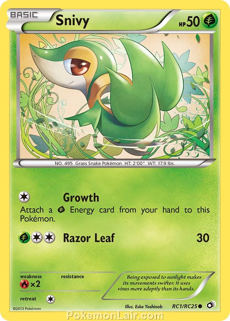 2013 Pokemon Trading Card Game Legendary Treasures Price List – RC1 Snivy