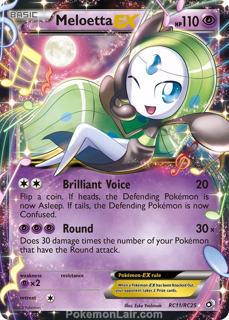 2013 Pokemon Trading Card Game Legendary Treasures Price List – RC11 Meloetta EX