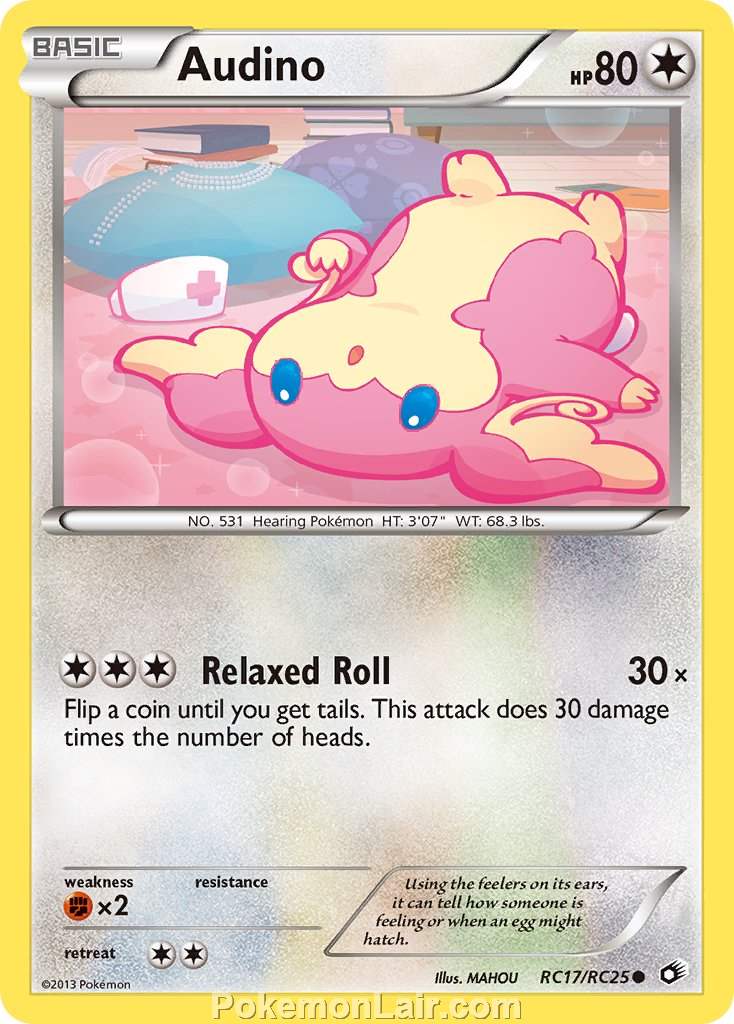 2013 Pokemon Trading Card Game Legendary Treasures Price List – RC17 Audino