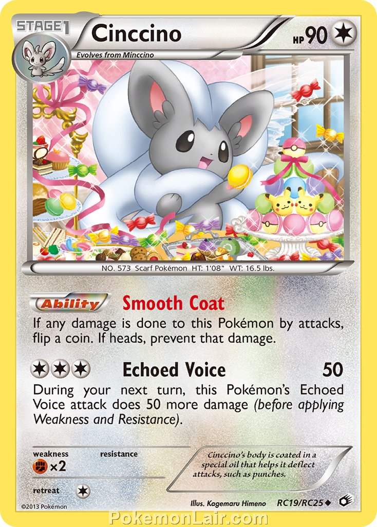 2013 Pokemon Trading Card Game Legendary Treasures Price List – RC19 Cinccino