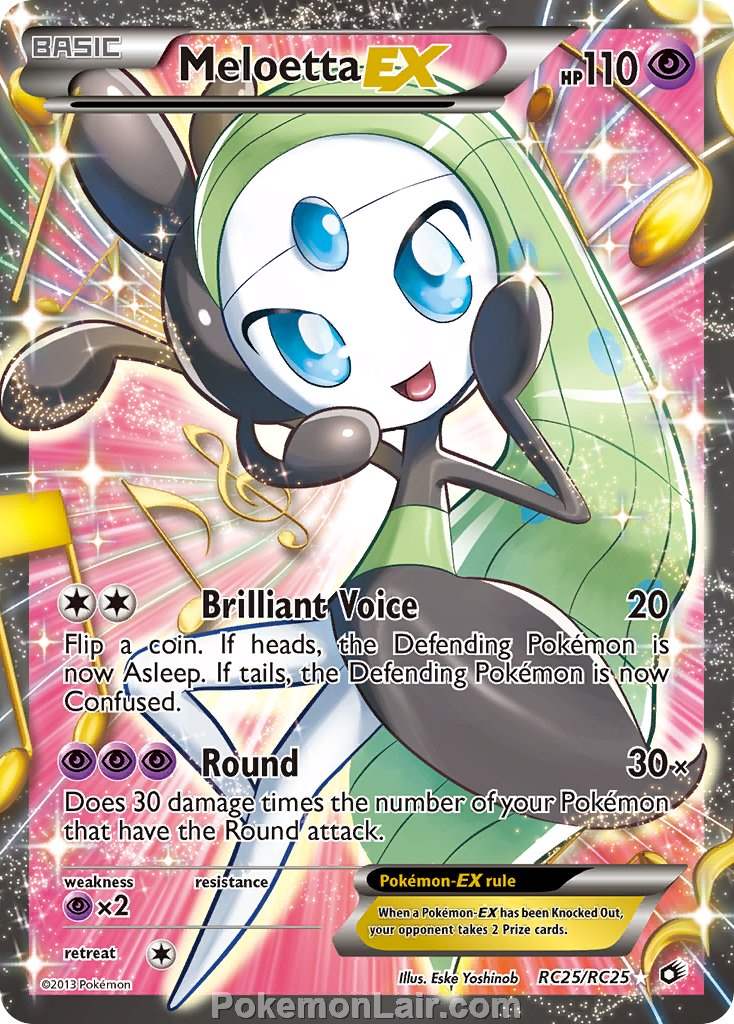 2013 Pokemon Trading Card Game Legendary Treasures Price List – RC25 Meloetta EX