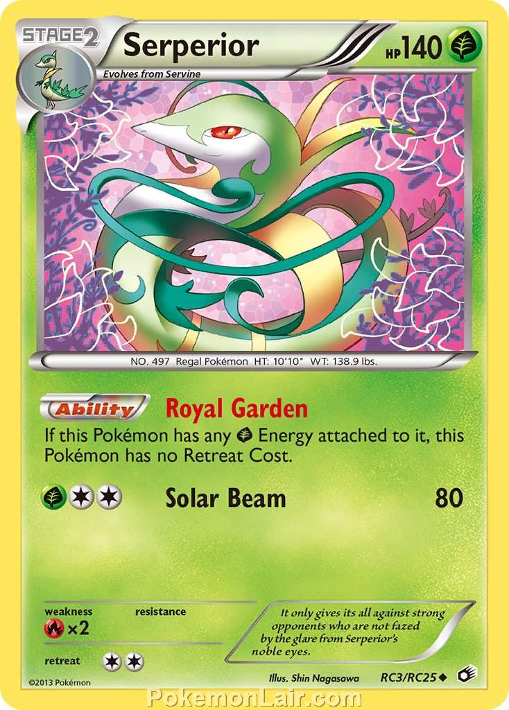 2013 Pokemon Trading Card Game Legendary Treasures Price List – RC3 Serperior