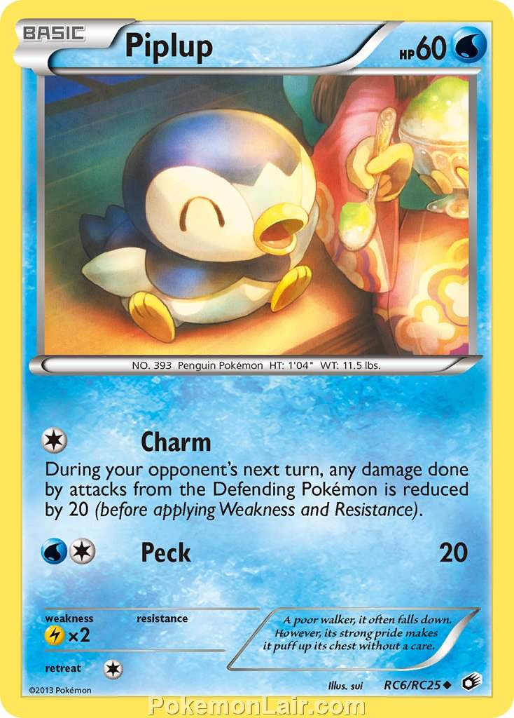 2013 Pokemon Trading Card Game Legendary Treasures Price List – RC6 Piplup