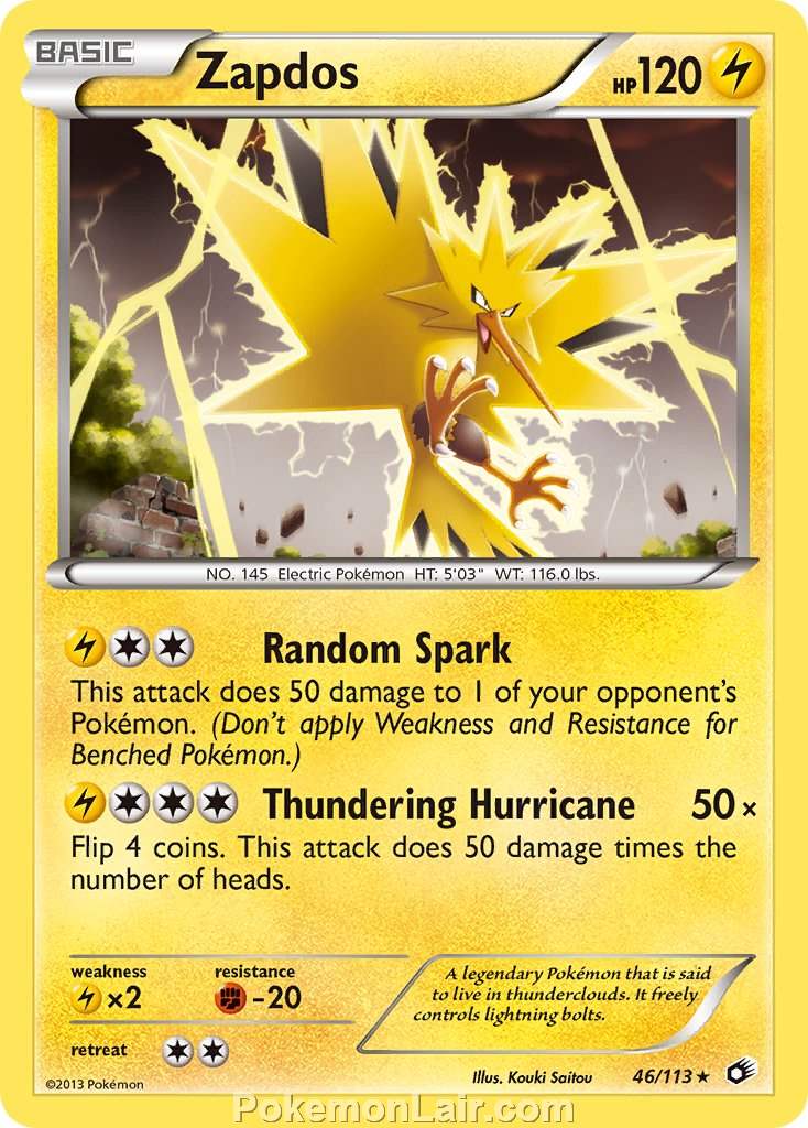 2013 Pokemon Trading Card Game Legendary Treasures Set – 46 Zapdos