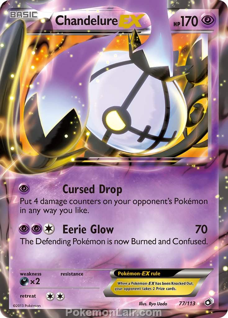 2013 Pokemon Trading Card Game Legendary Treasures Set – 77 Chandelure EX