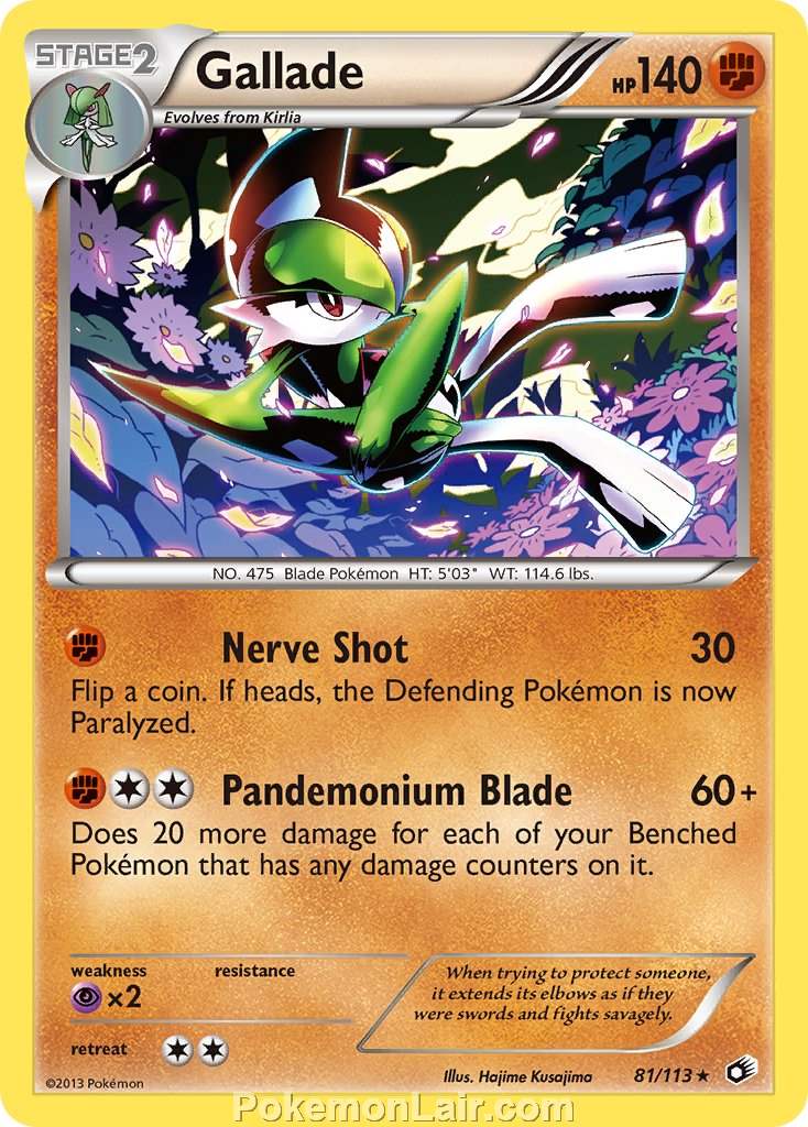 2013 Pokemon Trading Card Game Legendary Treasures Set – 81 Gallade