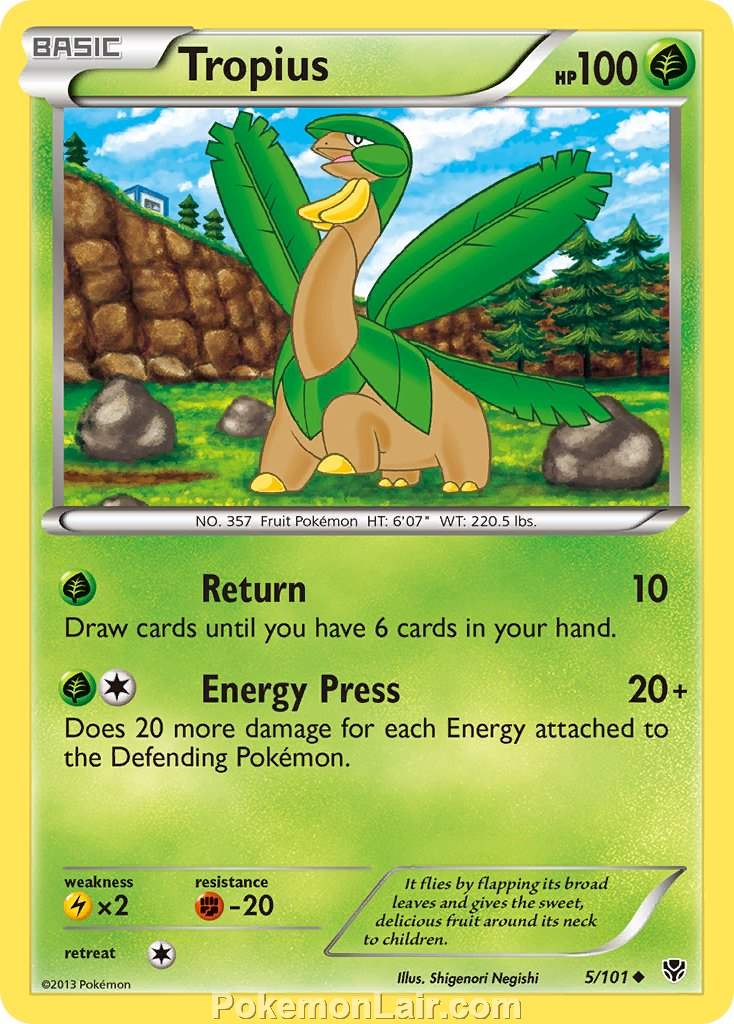 2013 Pokemon Trading Card Game Plasma Blast Price List – 05 Tropius