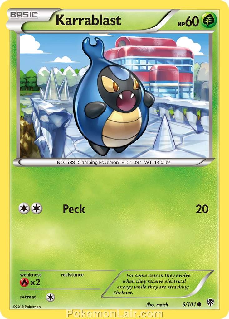 2013 Pokemon Trading Card Game Plasma Blast Price List – 06 Karrablast