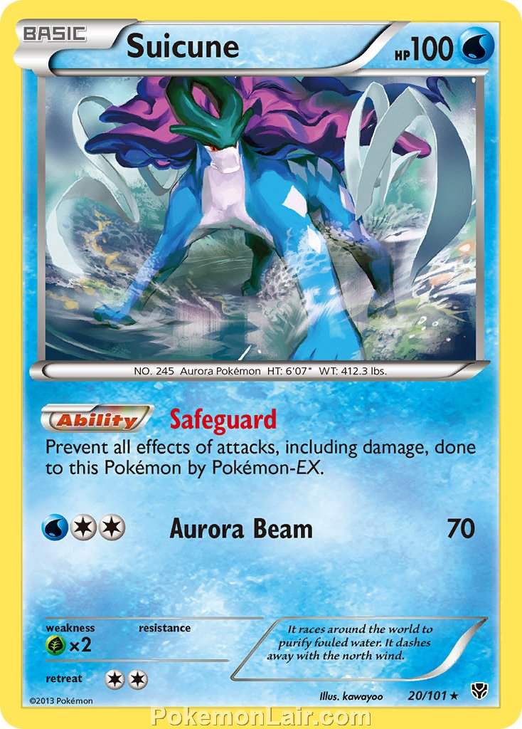 2013 Pokemon Trading Card Game Plasma Blast Price List – 20 Suicune