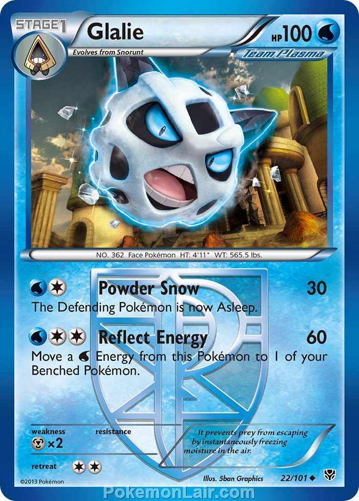 2013 Pokemon Trading Card Game Plasma Blast Price List – 22 Glalie