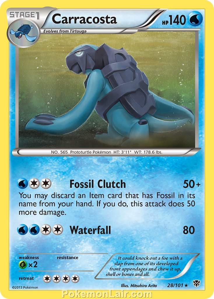 2013 Pokemon Trading Card Game Plasma Blast Price List – 28 Carracosta