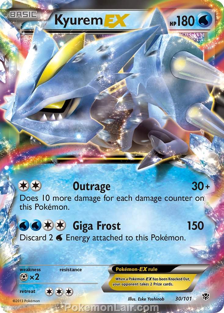 2013 Pokemon Trading Card Game Plasma Blast Price List – 30 Kyurem EX