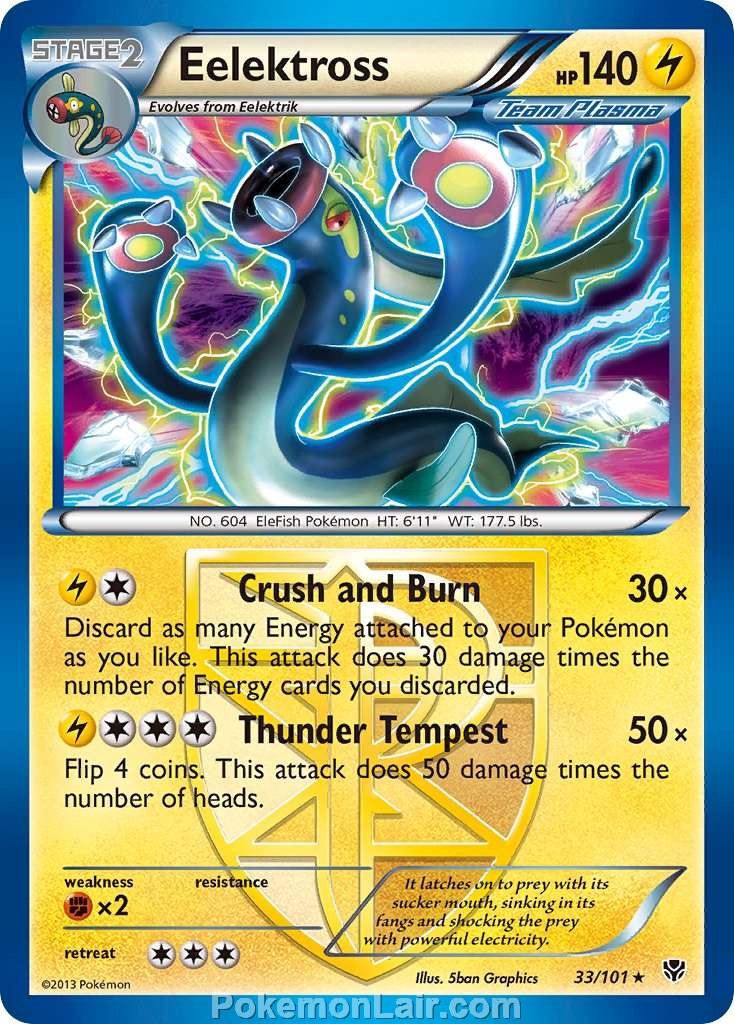 2013 Pokemon Trading Card Game Plasma Blast Price List – 33 Elektross