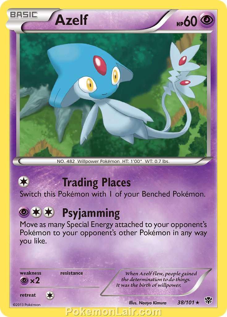 2013 Pokemon Trading Card Game Plasma Blast Price List – 38 Azelf