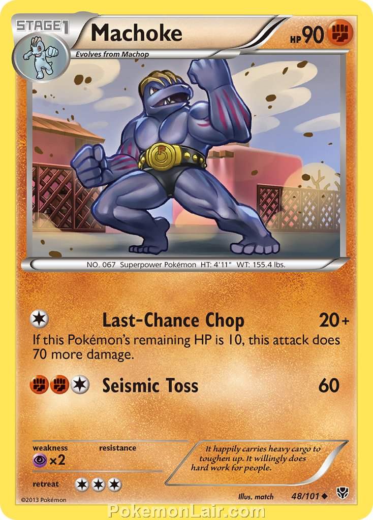 2013 Pokemon Trading Card Game Plasma Blast Price List – 48 Machoke