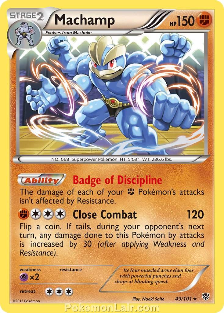 2013 Pokemon Trading Card Game Plasma Blast Price List – 49 Machamp