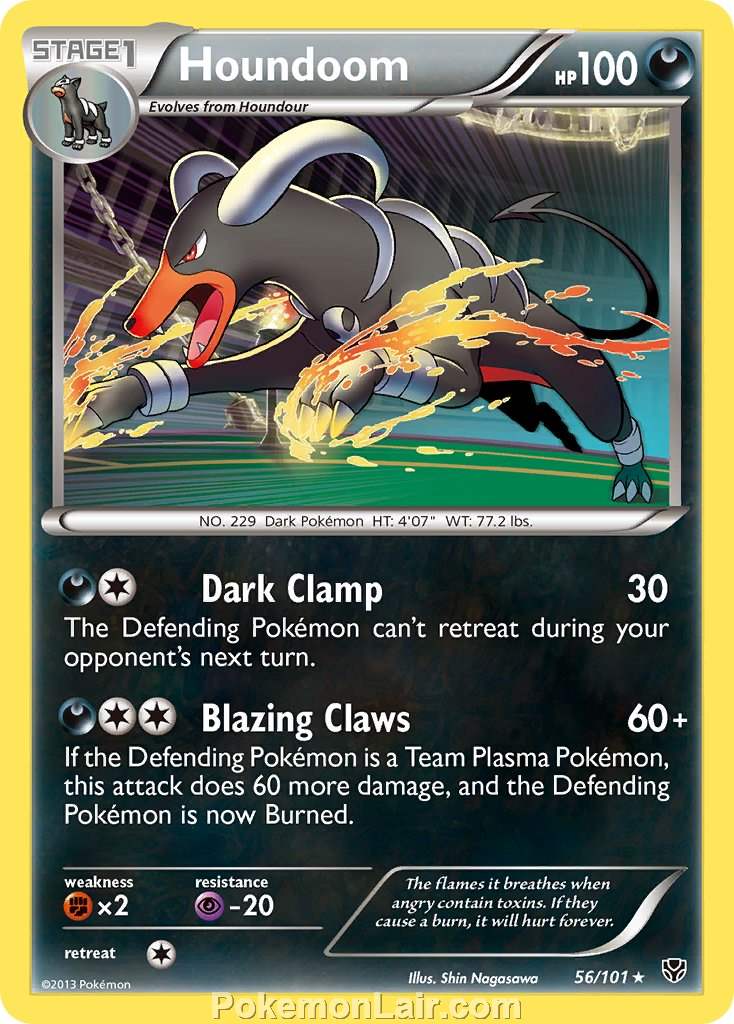 2013 Pokemon Trading Card Game Plasma Blast Price List – 56 Houndoom